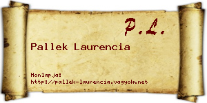 Pallek Laurencia névjegykártya
